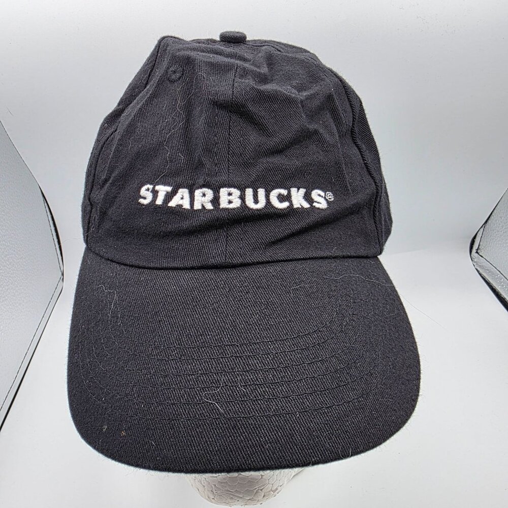 Starbucks Logo Adjustable Black Unisex Baseball Cap Cotton Blend Casual Hat
